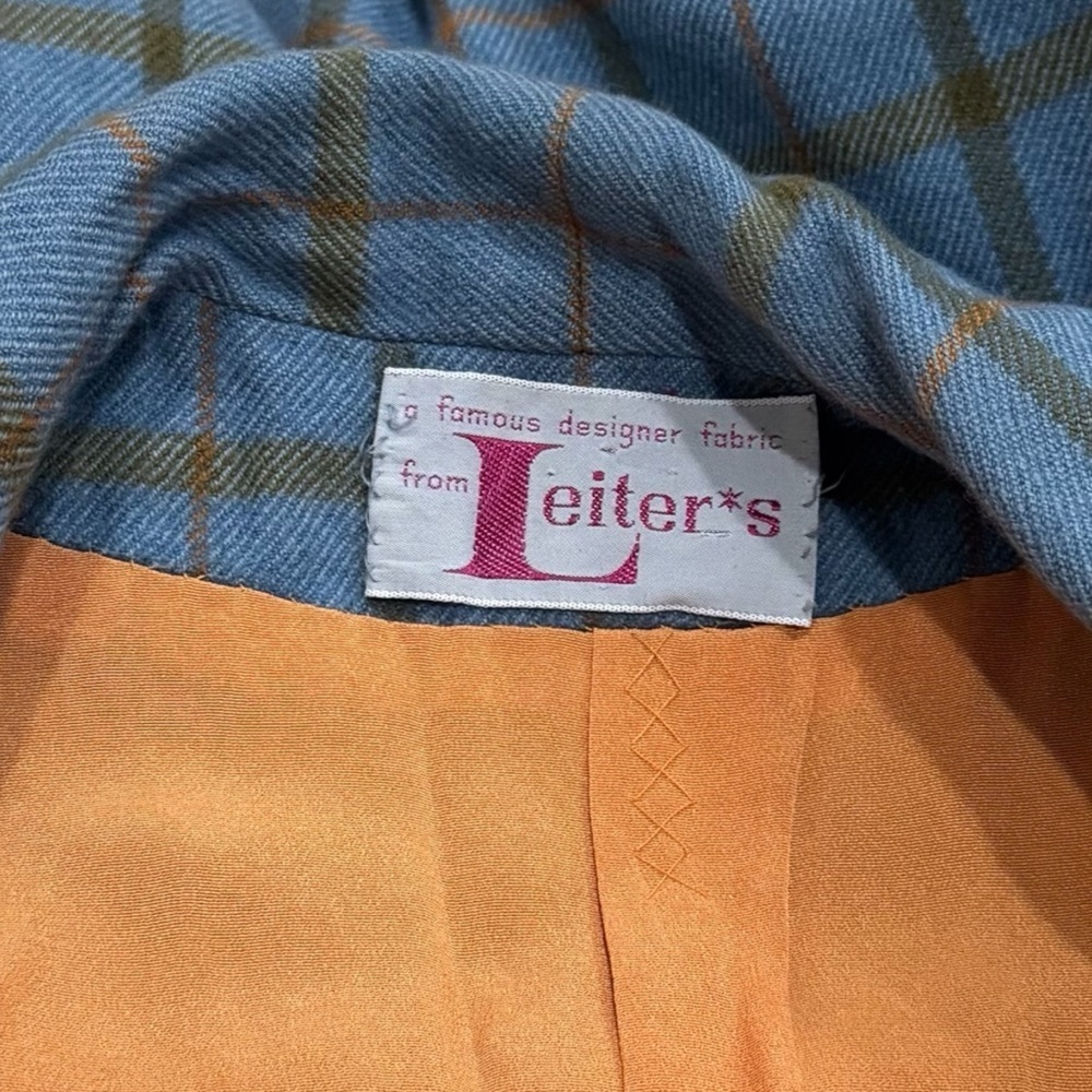 Vintage Vogue Paris Original Retro Plaid Women's Relaxed‎ Suit Jacket Career M/L - Picture 10 of 13